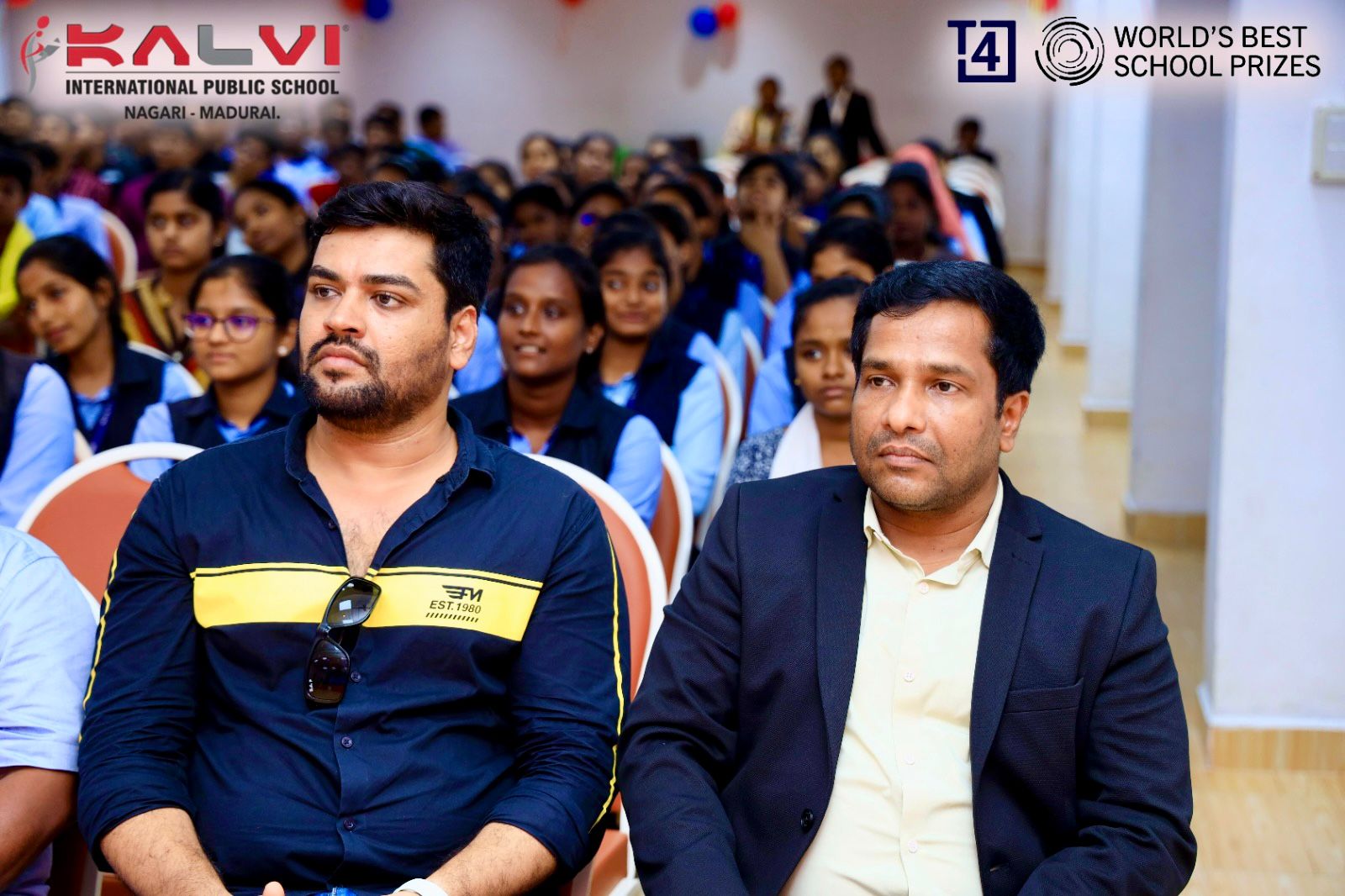 Kalvi school students and guests